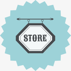 shop标志电子商务复古店购物标志商店电子图标高清图片