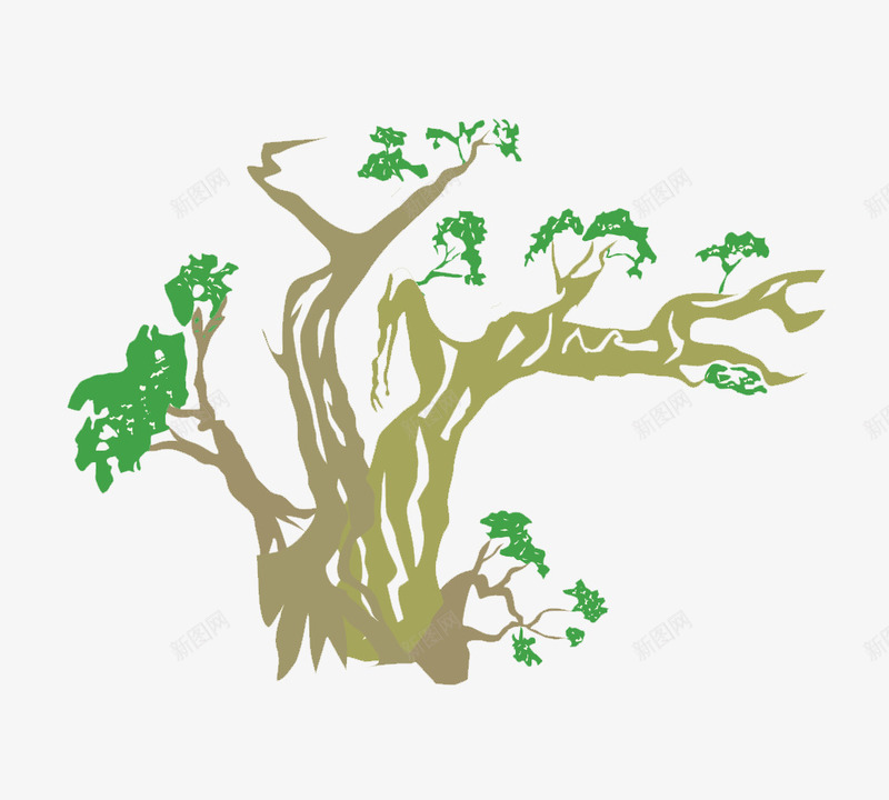松树树木简笔画png免抠素材_新图网 https://ixintu.com 松树 树木 植物 灌木 简笔画
