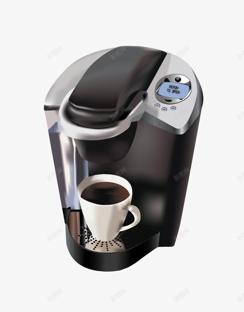 手磨半自动咖啡机矢量图ai免抠素材_新图网 https://ixintu.com 半自动咖啡机 咖啡制作 咖啡机 咖啡机结构模型 手磨咖啡机 电器 矢量图