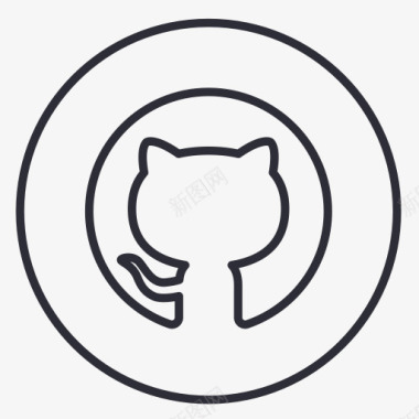 界代码GitHub线霓虹灯分享图标图标