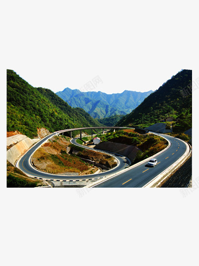 盘山公路png免抠素材_新图网 https://ixintu.com 公路 山峰 弯曲