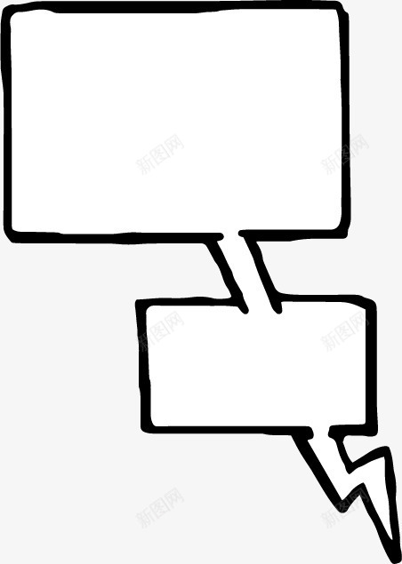 黑色社交对话框元素图标png_新图网 https://ixintu.com 交流 圆角 扁平化 手绘 折线 社交 边框 黑色