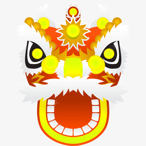 狮子头舞狮装饰图案png免抠素材_新图网 https://ixintu.com 免抠PNG 狮子头 舞狮 装饰图案