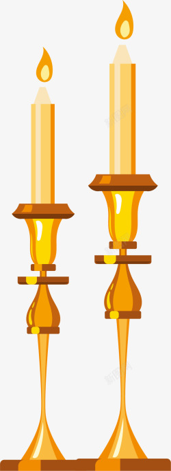 犹太节日蜡烛烛台卡通风格矢量图高清图片