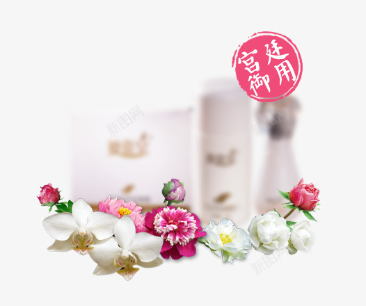 化妆品png免抠素材_新图网 https://ixintu.com 化妆品 化妆品主图 花朵 鲜花