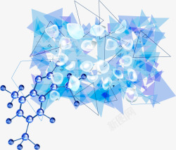 三角分子分子不规则图形高清图片