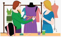 衣服店测量衣服素材