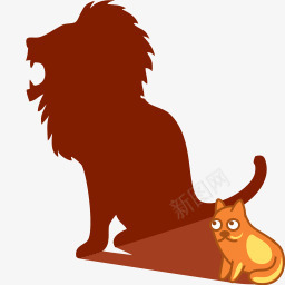 猫的影子狮子图标图标