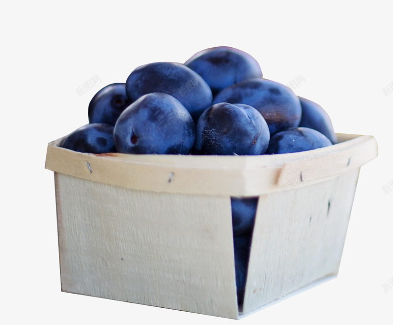 纸盒装蓝莓png免抠素材_新图网 https://ixintu.com 写实 紫黑 纸盒 蓝莓