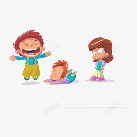 欢乐的小孩psd免抠素材_新图网 https://ixintu.com 儿童 卡通 可爱 彩色 装饰