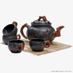 茶壶套装黑色茶壶套装高清图片