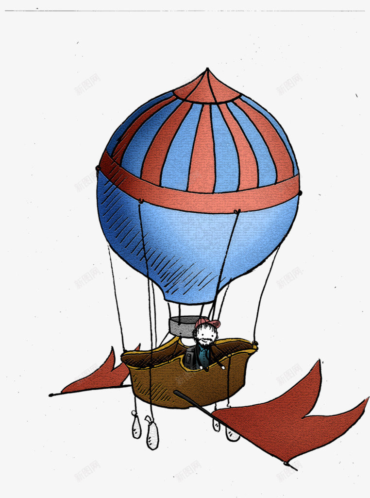 水粉热气球旅游冒险png免抠素材_新图网 https://ixintu.com 冒险 旅游 水粉 热气球