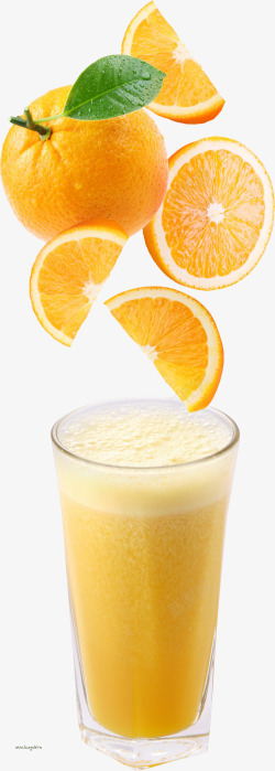 橙子饮料素材