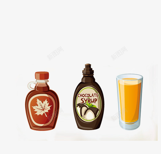 酒和橙汁png免抠素材_新图网 https://ixintu.com 一杯 卡通 手绘 橙汁 简图 红色 酒 饮料 黄色