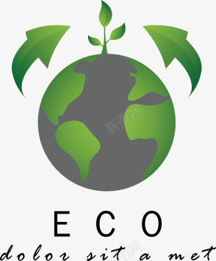 地球创新能源logo矢量图图标图标