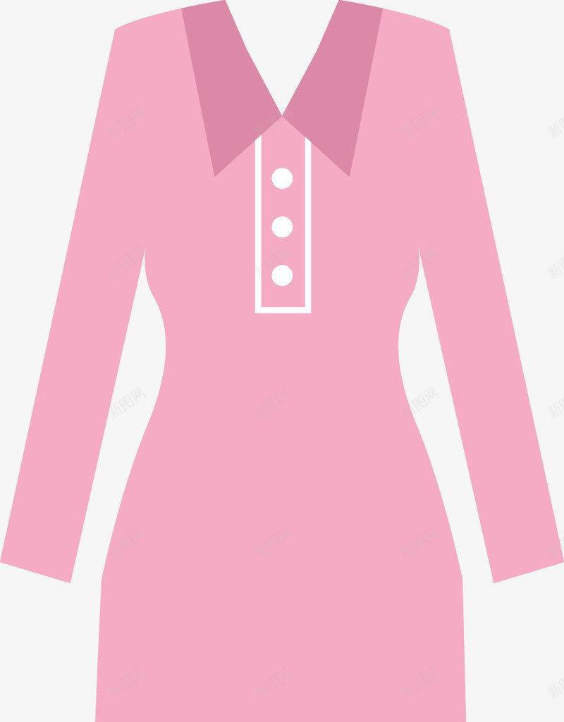 粉色裙子矢量图eps免抠素材_新图网 https://ixintu.com 中式服装 外套 服装 服饰 着装 衣 衣服 衣着 裙子 矢量图