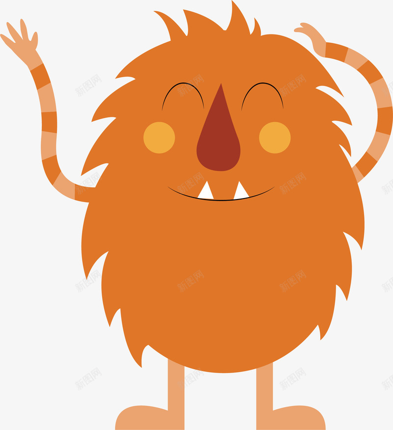 手绘狮子怪兽png免抠素材_新图网 https://ixintu.com 创意 卡通 可爱 彩色图 怪兽 手绘图 狮子 简单