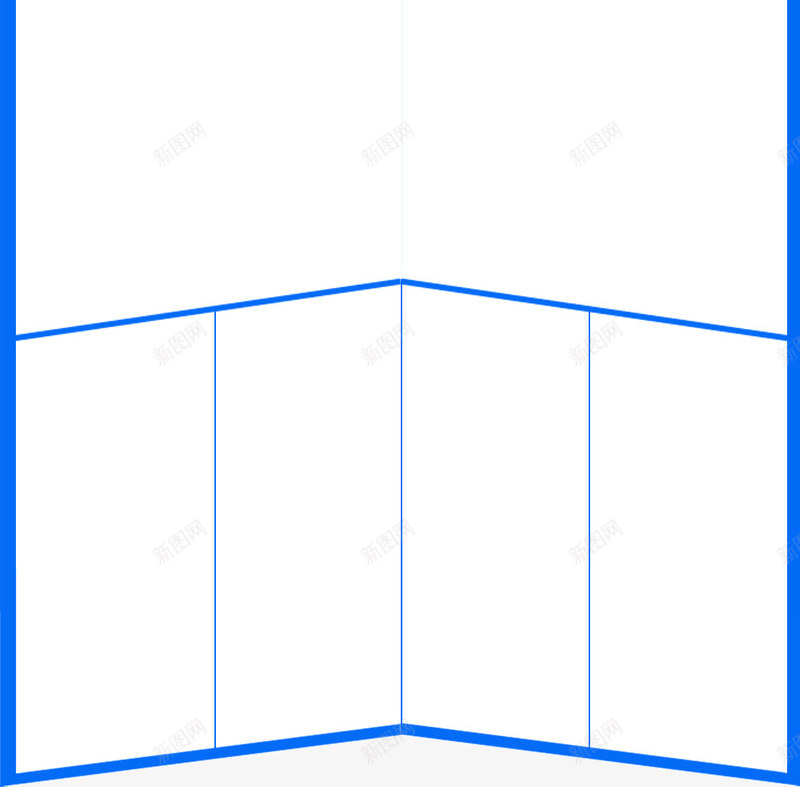 背景框架蓝色线条png免抠素材_新图网 https://ixintu.com 框架 线条 背景 蓝色
