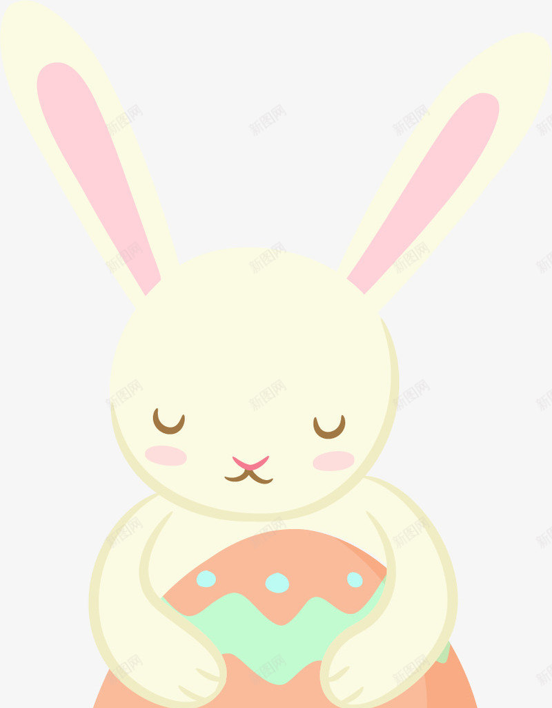 可爱的小兔子矢量图ai免抠素材_新图网 https://ixintu.com 兔子 创意 动物 可爱 宠物 彩蛋 粉色 矢量图