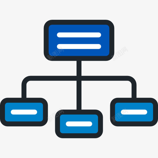 网络图标png_新图网 https://ixintu.com 业务 人 团队 层次结构 组 结构 网络 老板