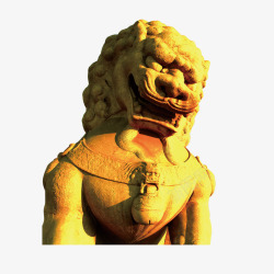 黄色石狮子免抠石狮高清图片