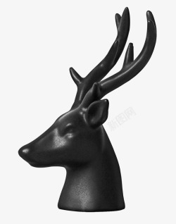 鹿雕塑鹿头雕塑高清图片