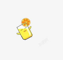 黄色橙汁素材