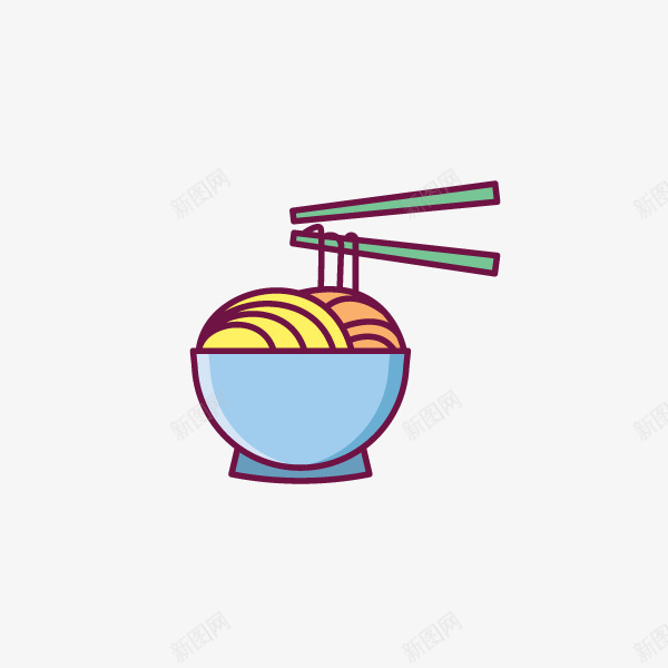 美味的碗面手绘图png免抠素材_新图网 https://ixintu.com 一碗面插画 主食 卡通 小碗 手绘图 碗面 筷子 面条 食物