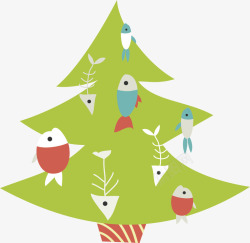 创意圣诞树绿色圣诞树高清图片