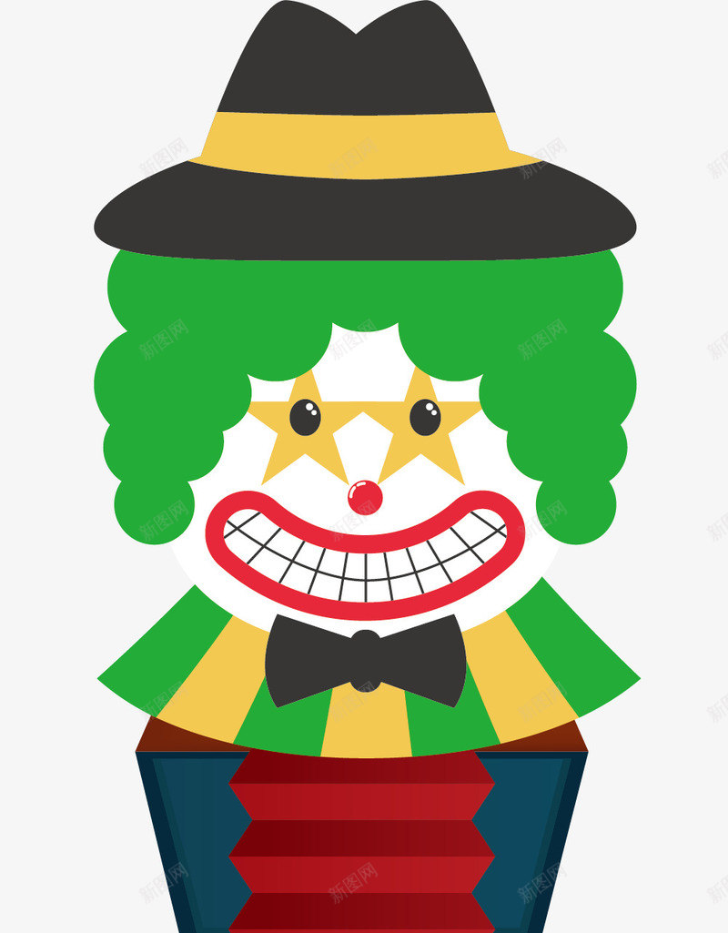 绿色卷发恶魔小丑png免抠素材_新图网 https://ixintu.com joker 卷发小丑 小丑 小丑joker 小丑形象 恶魔小丑 矢量小丑 绿色 绿色小丑