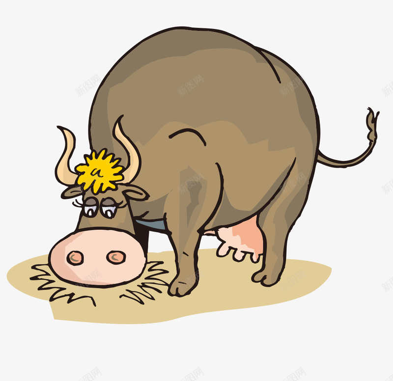 卡通奶牛png免抠素材_新图网 https://ixintu.com 动漫卡通形象 动物 卡通牛牛 奶牛 牛