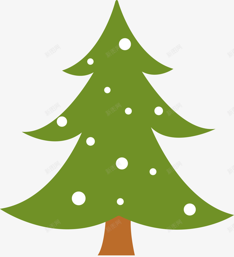 雪花圣诞树png免抠素材_新图网 https://ixintu.com 圣诞树图片 圣诞树素材库 圣诞节 松树 雪片
