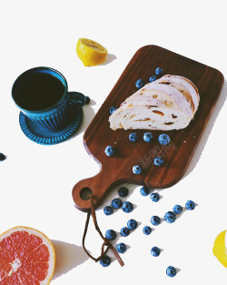 蓝莓面包素材