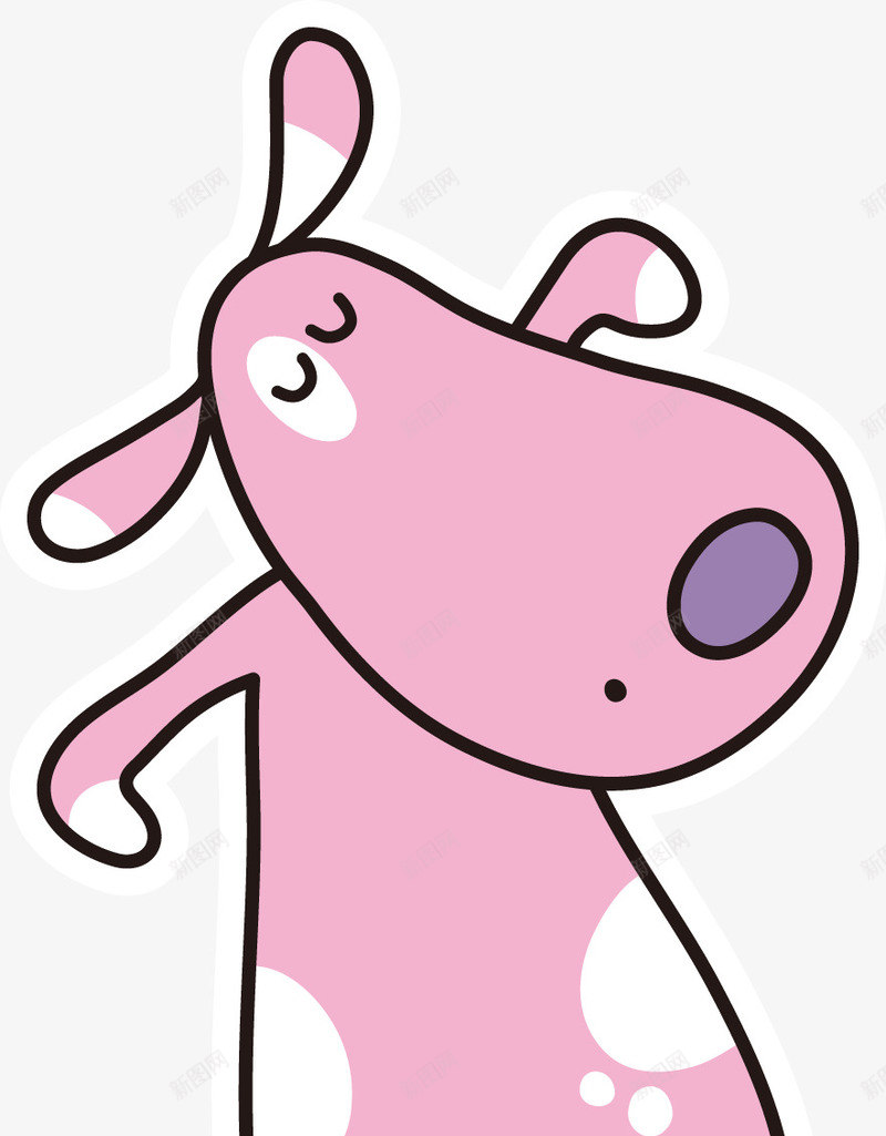 卡通可爱动物奶牛卡纸png免抠素材_新图网 https://ixintu.com 动物 卡纸 卡通 可爱 奶牛