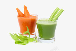 叶子菜两杯蔬菜汁和蔬菜高清图片