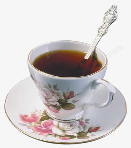 英国红茶png免抠素材_新图网 https://ixintu.com 勺子 杯子 红茶 茶水