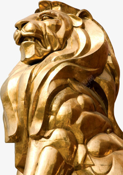 金色金属狮子素材