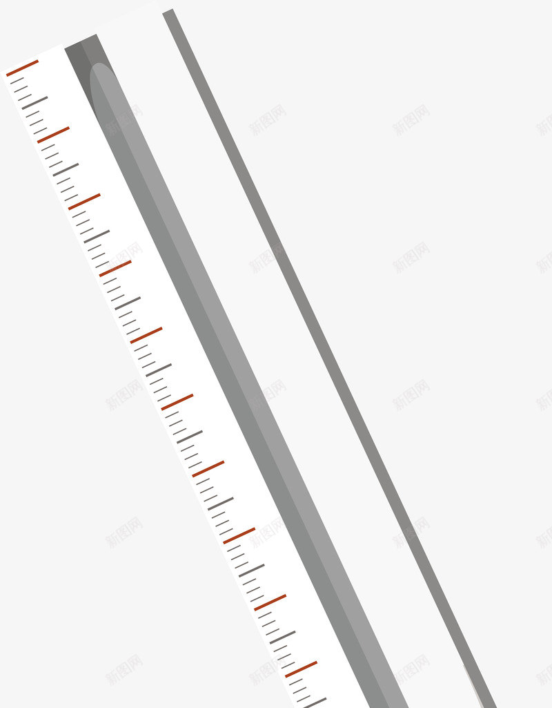 简约白色尺子png免抠素材_新图网 https://ixintu.com 刻度 学习 灰色条幅 白色尺子 简约尺子