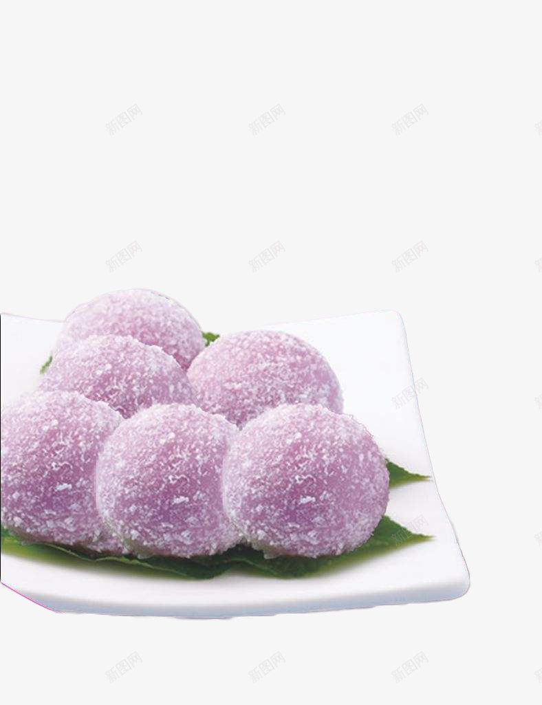 蓝莓紫薯球psd免抠素材_新图网 https://ixintu.com 小吃 紫薯球 美食 蓝莓