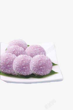 蓝莓紫薯球素材