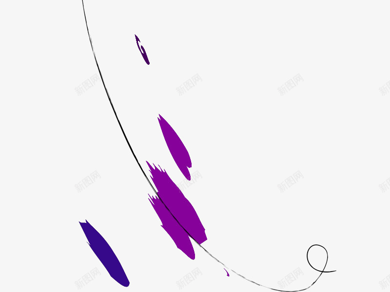 紫色水粉线条psd免抠素材_新图网 https://ixintu.com 姘寸矇 绗斿 绱 鎵嬬粯绾挎潯