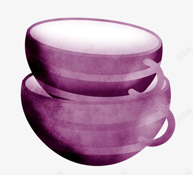卡通紫色杯子png免抠素材_新图网 https://ixintu.com 卡通杯子 叠加在一起的杯子 杯子装饰图案 紫色杯子