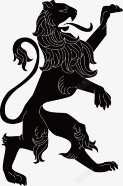 威勐狮子手绘卡通装饰元素高清图片