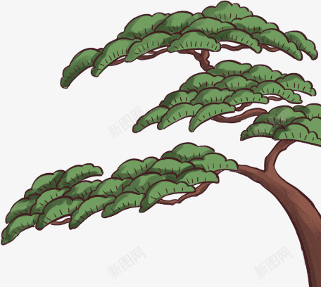绿色植物png免抠素材_新图网 https://ixintu.com 书纸 松树 树叶 树木