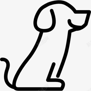 犬坐图标图标