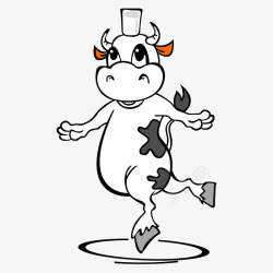 奶牛跳舞跳舞的小奶牛高清图片