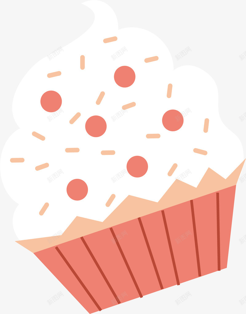 奶油杯子蛋糕矢量图eps免抠素材_新图网 https://ixintu.com 伴手礼 奶油蛋糕 杯子蛋糕 矢量素材 粉红色 矢量图