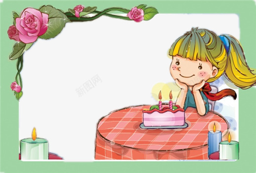 学生卡片png免抠素材_新图网 https://ixintu.com 小女孩 教师节 蛋糕 蜡烛