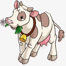 吃草的奶牛png免抠素材_新图网 https://ixintu.com 动物 吃草 奶牛