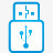 USB坚持超级单蓝图标图标